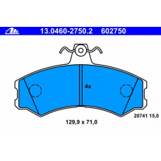 13.0460-2750.2 ATE Комплект тормозных колодок, дисковый тормоз