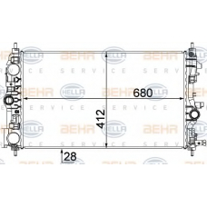 8MK 376 787-541 HELLA Радиатор, охлаждение двигателя