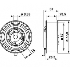 VKM 11105 SKF Натяжной ролик, ремень грм