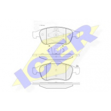 181970 ICER Комплект тормозных колодок, дисковый тормоз
