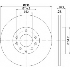 8DD 355 115-781 HELLA Тормозной диск