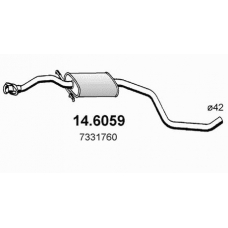 14.6059 ASSO Средний глушитель выхлопных газов