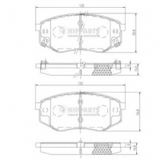 N3600545 NIPPARTS Комплект тормозных колодок, дисковый тормоз