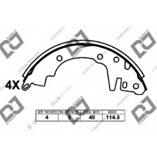 BS1346 DJ PARTS Комплект тормозных колодок