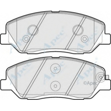 PAD1564 APEC Комплект тормозных колодок, дисковый тормоз
