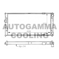 100952 AUTOGAMMA Радиатор, охлаждение двигателя