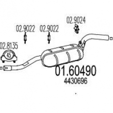 01.60490 MTS Глушитель выхлопных газов конечный