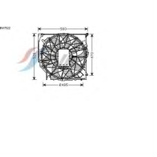 BW7522 AVA Вентилятор, охлаждение двигателя