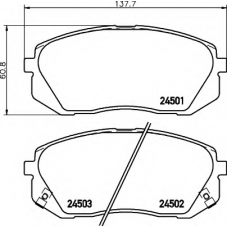 8DB 355 012-961 HELLA Комплект тормозных колодок, дисковый тормоз