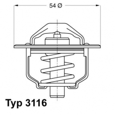 3116.82D WAHLER Термостат, охлаждающая жидкость