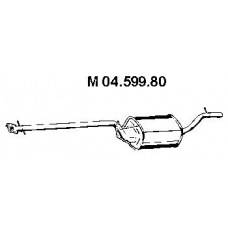 04.599.80 EBERSPACHER Средний глушитель выхлопных газов