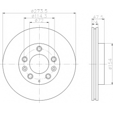 8DD 355 108-161 HELLA PAGID Тормозной диск