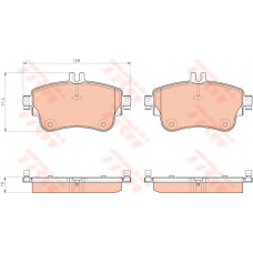 GDB1933 TRW Комплект тормозных колодок, дисковый тормоз