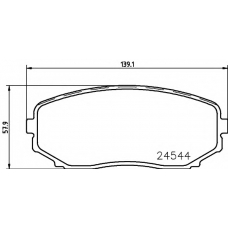 8DB 355 013-251 HELLA Комплект тормозных колодок, дисковый тормоз