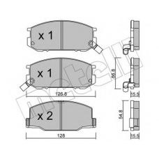 22-0425-0 METELLI Комплект тормозных колодок, дисковый тормоз