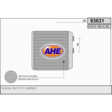 93631 AHE Теплообменник, отопление салона