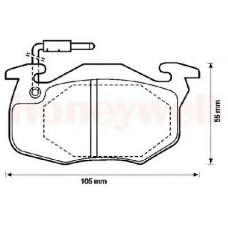 571743B BENDIX Комплект тормозных колодок, дисковый тормоз