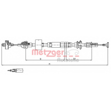 10.3159 METZGER Трос, управление сцеплением