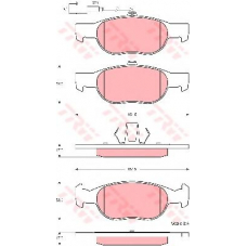 GDB1564 TRW Комплект тормозных колодок, дисковый тормоз