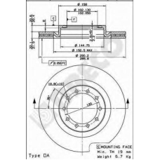 BS 8365 BRECO Тормозной диск