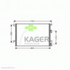 94-5814 KAGER Конденсатор, кондиционер