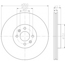 MDC1693 MINTEX Тормозной диск