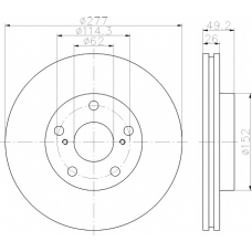 MDC2544 MINTEX Тормозной диск