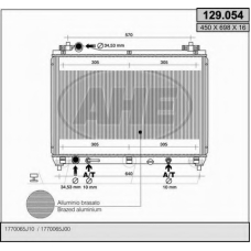 129.054 AHE Радиатор, охлаждение двигателя
