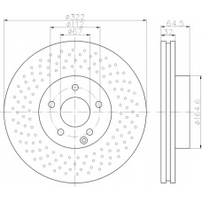 8DD 355 114-231 HELLA PAGID Тормозной диск