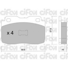 822-028-0 CIFAM Комплект тормозных колодок, дисковый тормоз