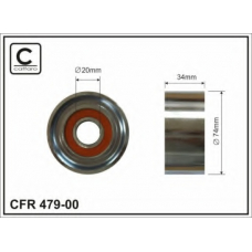 479-00 CAFFARO Натяжной ролик, поликлиновой  ремень