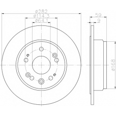 8DD 355 119-031 HELLA PAGID Тормозной диск