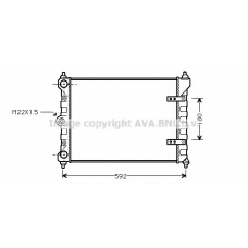 VWA2095 AVA Радиатор, охлаждение двигателя