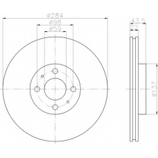 8DD 355 102-381 HELLA Тормозной диск