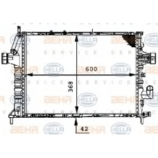 8MK 376 712-604 HELLA Радиатор, охлаждение двигателя