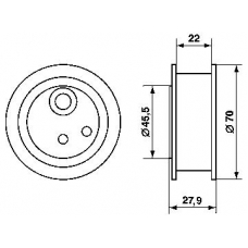 VKM 12400 SKF Натяжной ролик, ремень грм