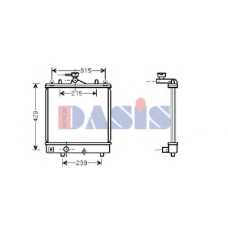 150023N AKS DASIS Радиатор, охлаждение двигателя