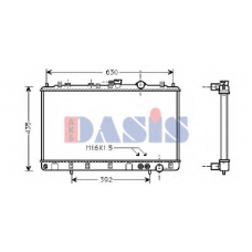 560360N AKS DASIS Радиатор, охлаждение двигателя