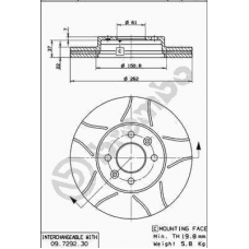 09.7292.77 BREMBO Тормозной диск