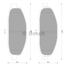 0 986 AB2 400 BOSCH Комплект тормозных колодок, дисковый тормоз