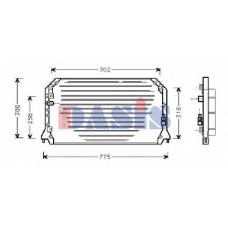 212890N AKS DASIS Конденсатор, кондиционер