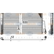 8FC 351 309-381 HELLA Конденсатор, кондиционер