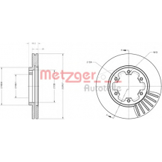 6110357 METZGER Тормозной диск