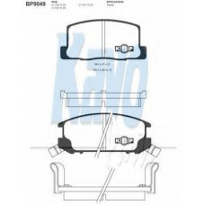 BP-9049 KAVO PARTS Комплект тормозных колодок, дисковый тормоз