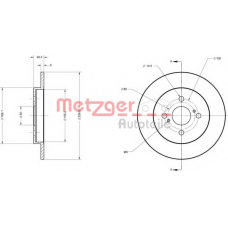 6110495 METZGER Тормозной диск