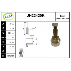 JH22420K SERA Шарнирный комплект, приводной вал