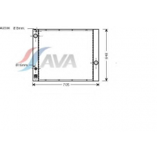 AU2166 AVA Радиатор, охлаждение двигателя