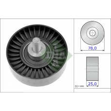 532 0705 10 INA Паразитный / ведущий ролик, поликлиновой ремень