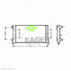 31-0443 KAGER Радиатор, охлаждение двигателя