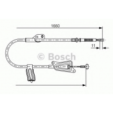 1 987 477 944 BOSCH Трос, стояночная тормозная система